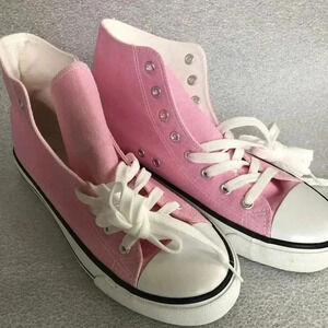 Pink Canvas High Tops Sz 9